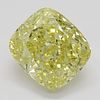 2.37 ct, Natural Fancy Intense Yellow Even Color, VS1, Cushion cut Diamond (GIA Graded), Appraised Value: $77,500 
