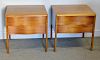 Midcentury Pair of Edmund Spence Wave End Tables.