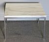 Midcentury Florence Knoll Marble Top Side Table.