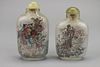 Pair, Signed Chinese Reverse Painted Snuff Bottles
