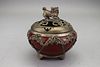 Signed 20th C. Chinese Covered Censer