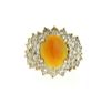 18k Gold 2.89ct Ethiopian Opal 6.25ctw Diamond Ring