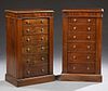 Pair of English Carved Mahogany Cabinets, early 20