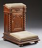 Unusual French Carved Walnut Prie Dieu, late 19th