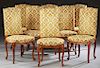Set of Eight French Carved Beech Louis XV Upholste
