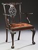 English Carved Mahogany Chippendale Style Armchair