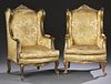 Pair of Louis XV Style Carved Giltwood Wing Berger