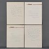 Anderson, Sherwood (1876-1941) Four Letters: Two Autograph Signed and Two Typed Signed.