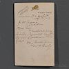 Cody, William Frederick "Buffalo Bill" (1846-1917) Autograph Note Signed, 21 September 1917.