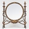 Neoclassical Style Parcel-Gilt Patinated Metal Dressing Mirror