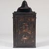 Regency Painted Chinoiserie Decorated Corner Cupboard