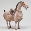 Chinese Polychrome Wood Figure of a Horse