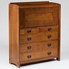 Gustave Stickley, Stickley and Co. Oak Fall-Front Desk, Model 729, of Recent Manufacture