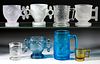 ASSORTED PRESSED GLASS MUGS, LOT OF EIGHT