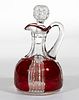 MCKEE'S UNION - RUBY-STAINED CRUET