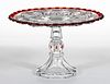 SHOSHONE / VICTOR (OMN) - RUBY-STAINED SALVER / CAKE STAND