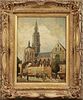 Brouwer, "Continental Street Scene with Cathedral,