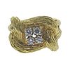 18k Gold Diamond Knot Ring