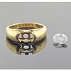 Bvlgari Bulgari  GIA 0.89ct Diamond Engagement Gold Ring Mounting