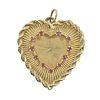 14k Gold Pink Sapphire Heart Pendant