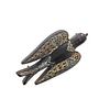 Antique Victorian Pique Tortoiseshell Silver Bird Brooch Pin