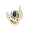 14k Gold Diamond Sapphire Ring