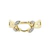 14k Gold Diamond Leaf Motif Ring