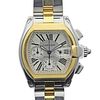 Cartier Roadster XL Chronograph 18k Gold Steel Men&#39;s Watch W6202721