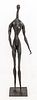 Doris Caesar Standing Nude Woman Bronze Sculpture