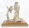 Whimsical Gilt and Silver Plated Bird Group