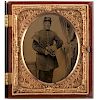 Sixth Plate Ambrotype of Ringold Artillery Brass Bandsman
