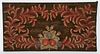 Large American Folk Art Hooked and Trapunto Rug