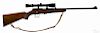 Anschutz clip fed bolt action rifle, .22 LR caliber, with a checkered pistol grip walnut stock