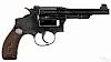 Smith & Wesson kit gun six-shot revolver, .22 caliber, with walnut grips and a 4'' round barrel.