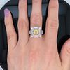 EFFY 18k White Gold Yellow Canare 4.00Ctw Natural Diamond Ring