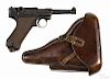 DWM Luger semi-automatic pistol, .30 caliber, with a 1916 dated holster