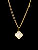 Van Cleef & Arpels 18k Yellow Gold Mother Of Pearl Magic Alhambra Long Necklace