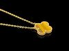 Van Cleef & Arpels 18k Yellow Gold Tiger?s Eye Vintage Alhambra Pendant