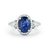 18K GOLD 6.0 CTTW SAPPHIRE RING WITH DIAMONDS