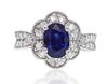18K GOLD 1.7CTTW SAPPHIRE RING WITH DIAMONDS