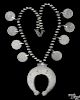 Southwestern Native American Indian necklace with liberty head silver quarters.