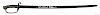Civil War field officer's sword with a white paint inscription Wilson's Creek on the blade
