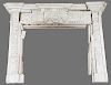 GEORGE III STYLE CARVED MARBLE CHIMNEY PIECE