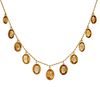 AN EARLY 20TH CENTURY CITRINE NECKLACE