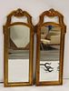 A  Midcentury Pair Of Tall Giltwood Mirrors