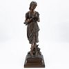 Bronze Sculpture of a Woman, by Juan Terville, 19th Century