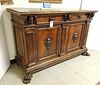 19TH CONTINENTAL WALNUT 2 DOOR OVER 2 DRAWER CABINET 44"H X 69-1/2"W X 23-1/2"D