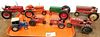 TRAY 8 TOY TRACTORS MINAN/MOLEEN, OLIVER, FORD, ALLIS- CHALMERS, TRU-SCALE, MCCORMICK FARMALL
