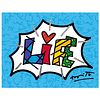 Britto, "Dream Life (Blue)" Hand Signed Limited Edition Giclee on Canvas; Authenticated