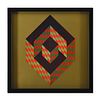 Victor Vasarely (1908-1997), "Bidim 1968" Framed Heliogravure Print with Letter of Authenticity